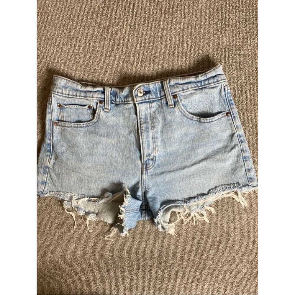 Abercrombie & Fitch Mom Short High Rise Denim Cutoff Cotton Summer Shorts